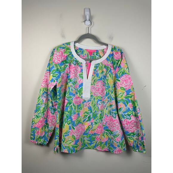NWT Lilly Pulitzer Camryn Tunic Cotton Size Medium Tropical Preppy